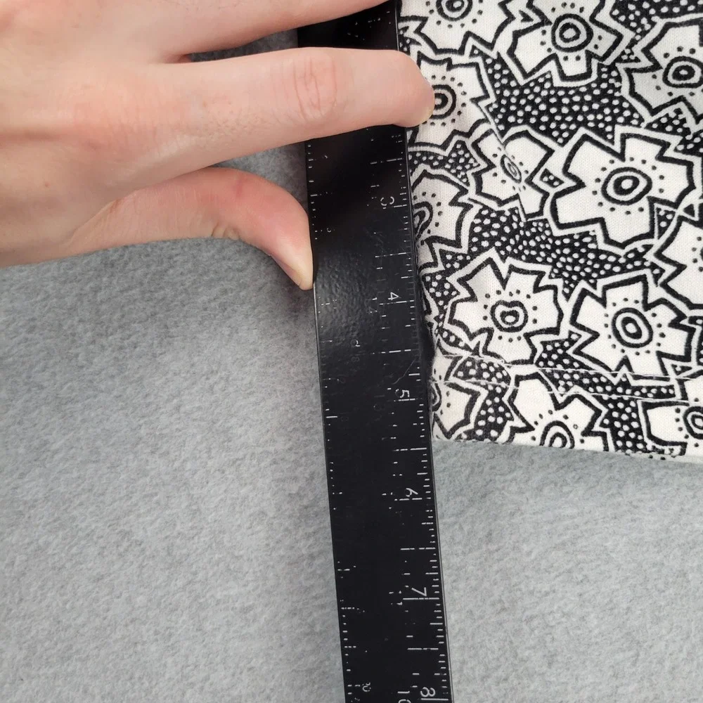 Hang Ten Geometric Floral Shorts Women Large Black White Vintage Elastic Waist - Picture 8 of 11